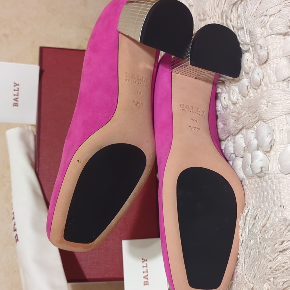 Bally Nib Fuchsia Mirrored Heels 6/36.5 - image 8